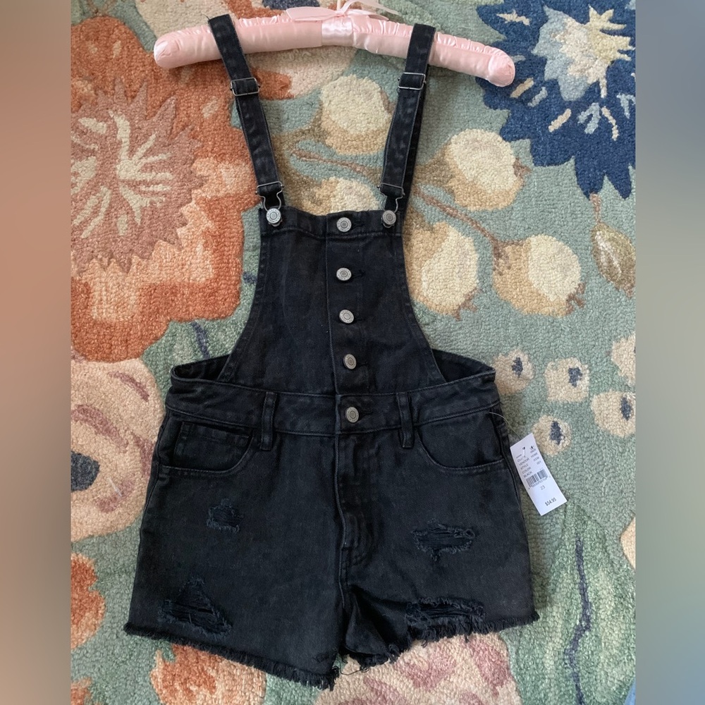NWT pacsun jean short overalls